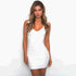 Sleeveless Backless Sexy Bodycon Club Party Dress for Women V Neck Mini Casual Summer Style